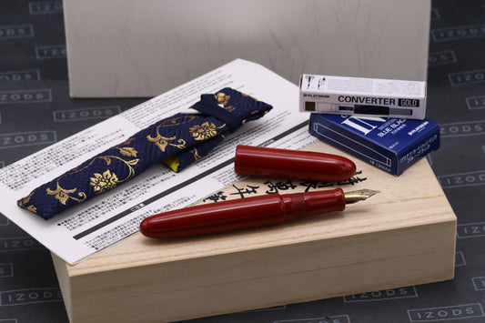 Nakaya D-17mm Portable Cigar Shu Fountain Pen - INKED ONCE - Broad Nib