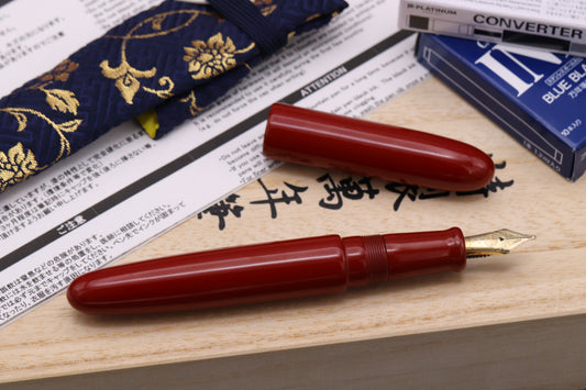 Nakaya D-17mm Portable Cigar Shu Fountain Pen - INKED ONCE - Broad Nib