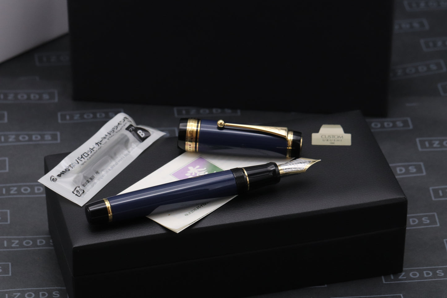 Pilot Custom Urushi Blue Fountain Pen - DIPPED