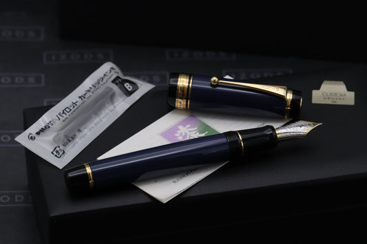 Pilot Custom Urushi Blue Fountain Pen - DIPPED