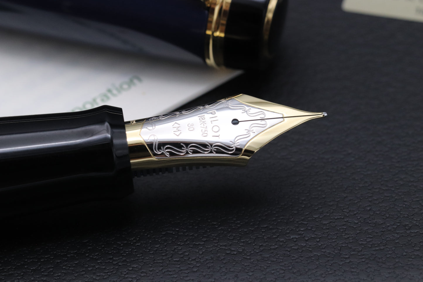 Pilot Custom Urushi Blue Fountain Pen - DIPPED