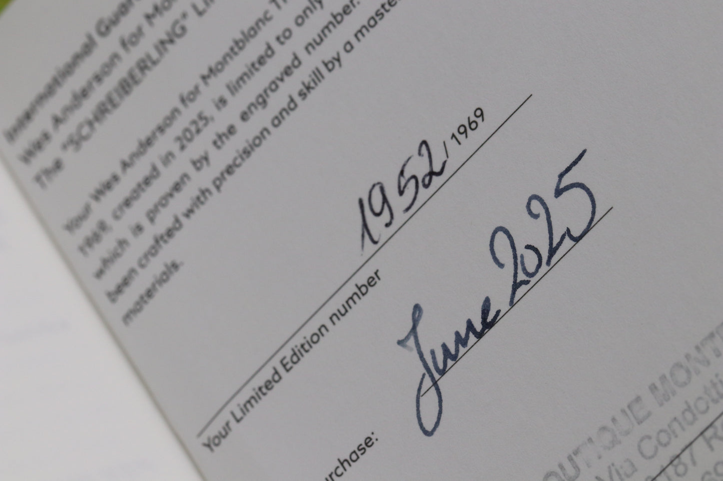 Montblanc Wes Anderson The Schreiberling Limited Edition Fountain Pen - UNUSED