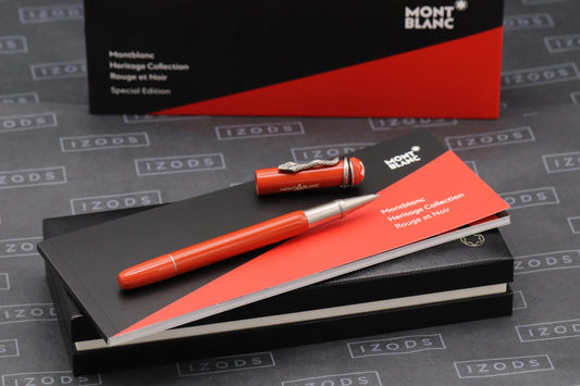 Montblanc Heritage Rouge et Noir Coral-Resin Rollerball / Fineliner Pen