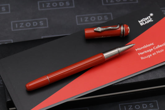 Montblanc Heritage Rouge et Noir Coral-Resin Rollerball / Fineliner Pen