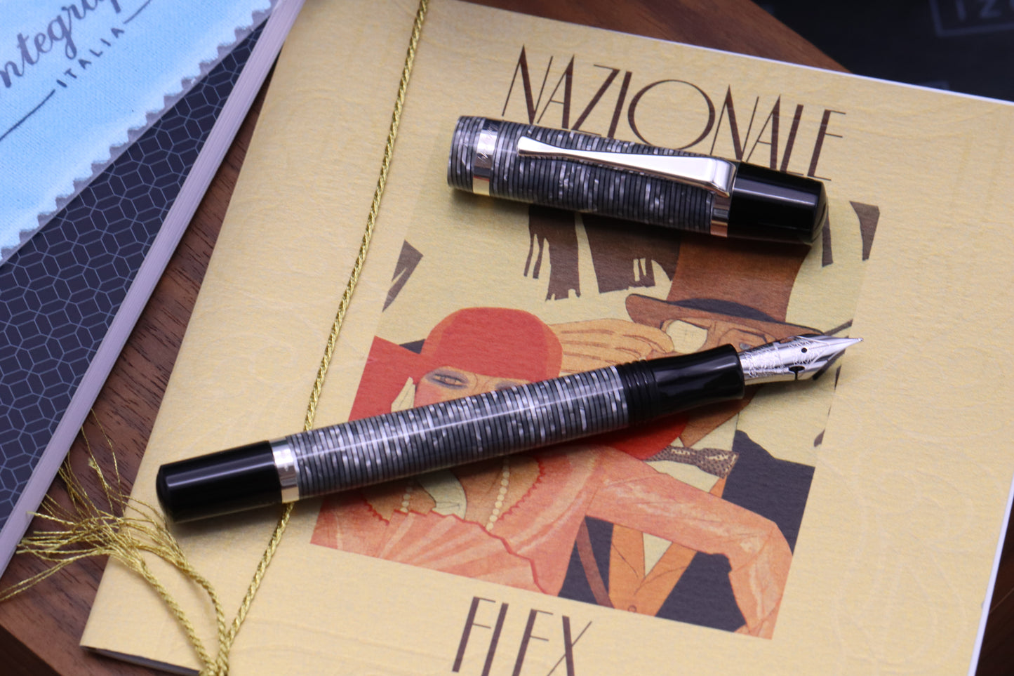 Montegrappa Nazionale Flex Shiny Circles Celluloid LE100 Fountain Pen