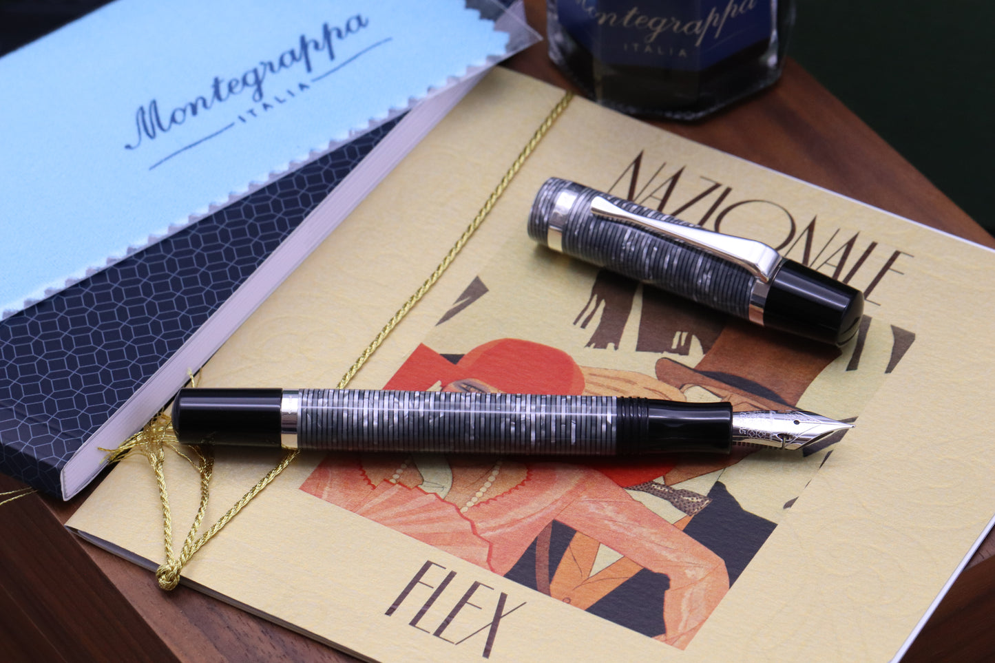 Montegrappa Nazionale Flex Shiny Circles Celluloid LE100 Fountain Pen