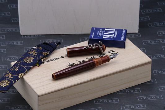Nakaya Piccolo Long Writer Toki-Tamenuri Fountain Pen Snake Stopper