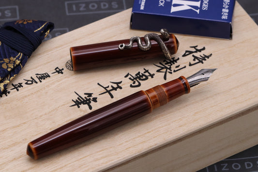 Nakaya Piccolo Long Writer Toki-Tamenuri Fountain Pen Snake Stopper