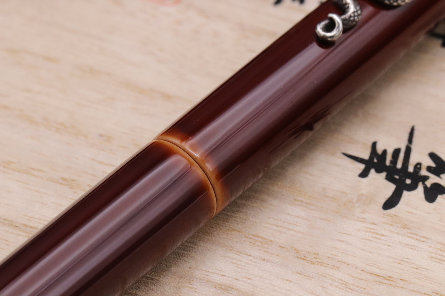 Nakaya Piccolo Long Writer Toki-Tamenuri Fountain Pen Snake Stopper