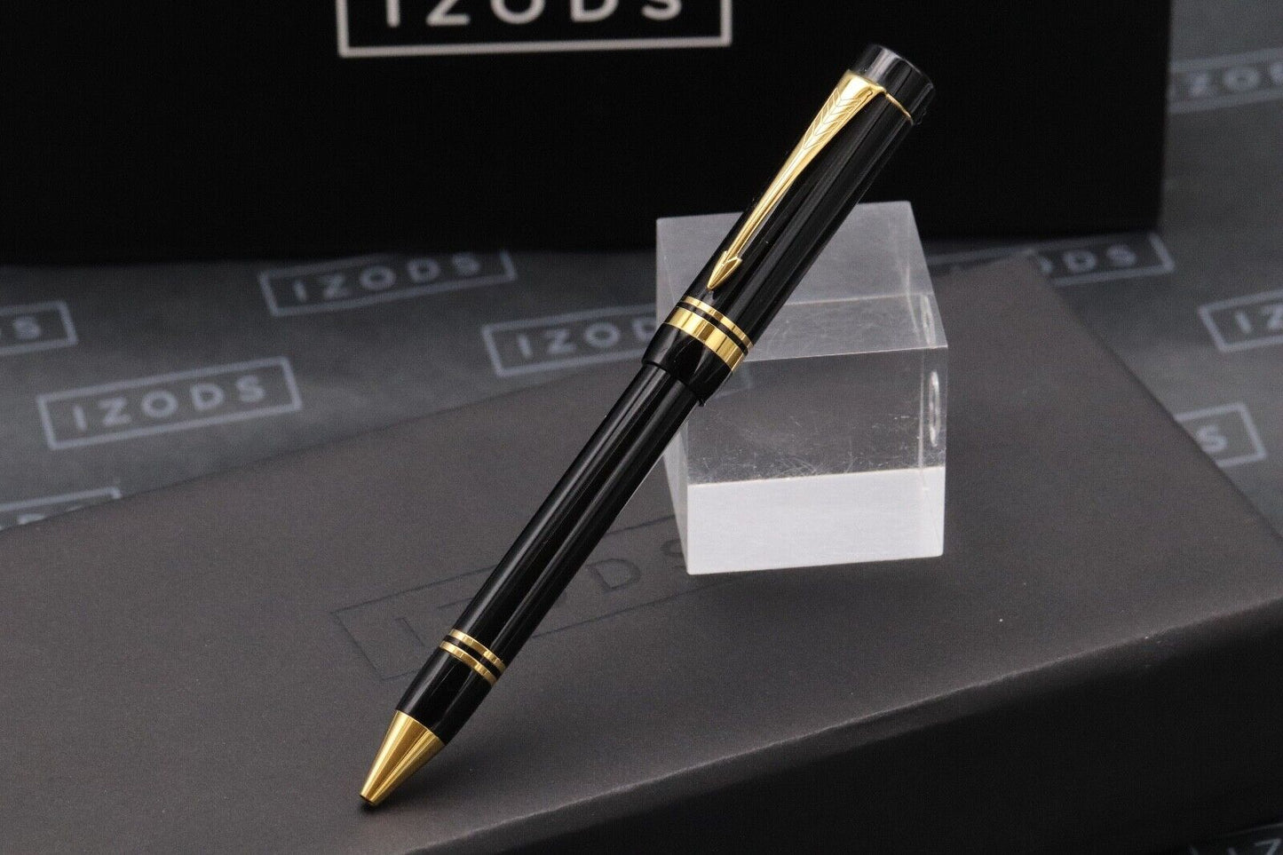Parker Duofold Black MK1 Push Button Ballpoint Pen - Q1 1990 image 1