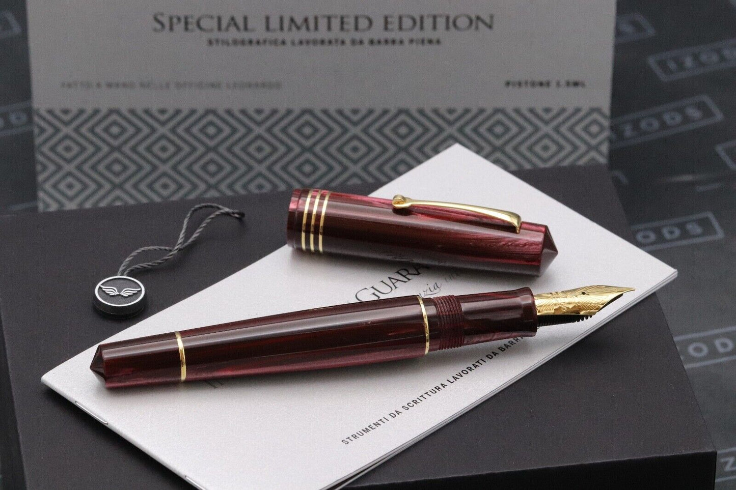 Leonardo MZG Rubino Celluloid Fountain Pen - #8 La Fenice EF Nib image 1