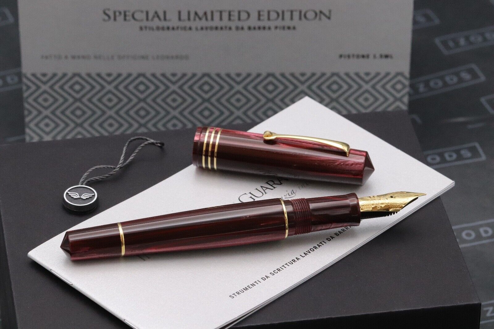 Leonardo MZG Rubino Celluloid Fountain Pen - #8 La Fenice EF Nib image 1