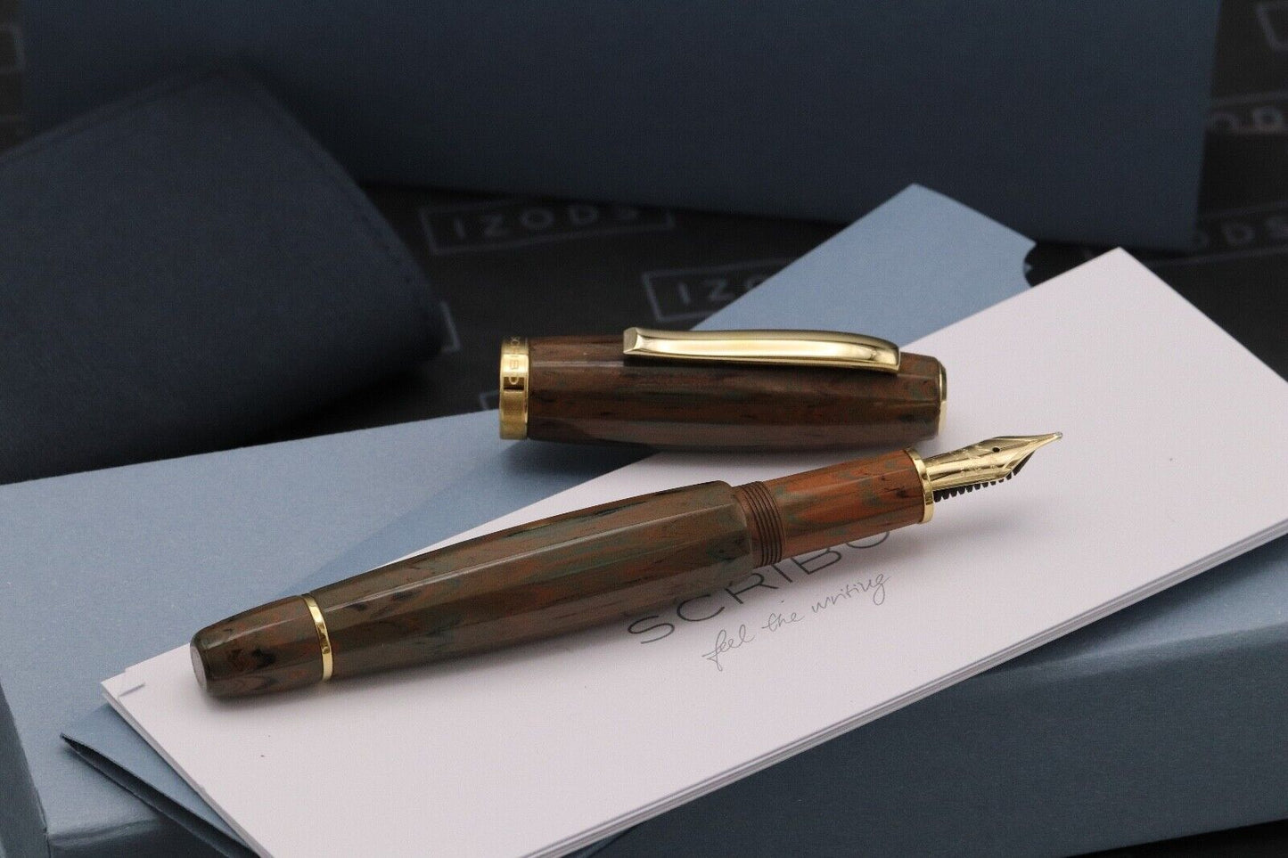 SCRIBO Feel Monte Cornero Ebonite LE90 Fountain Pen - 18k Broad Nib image 1
