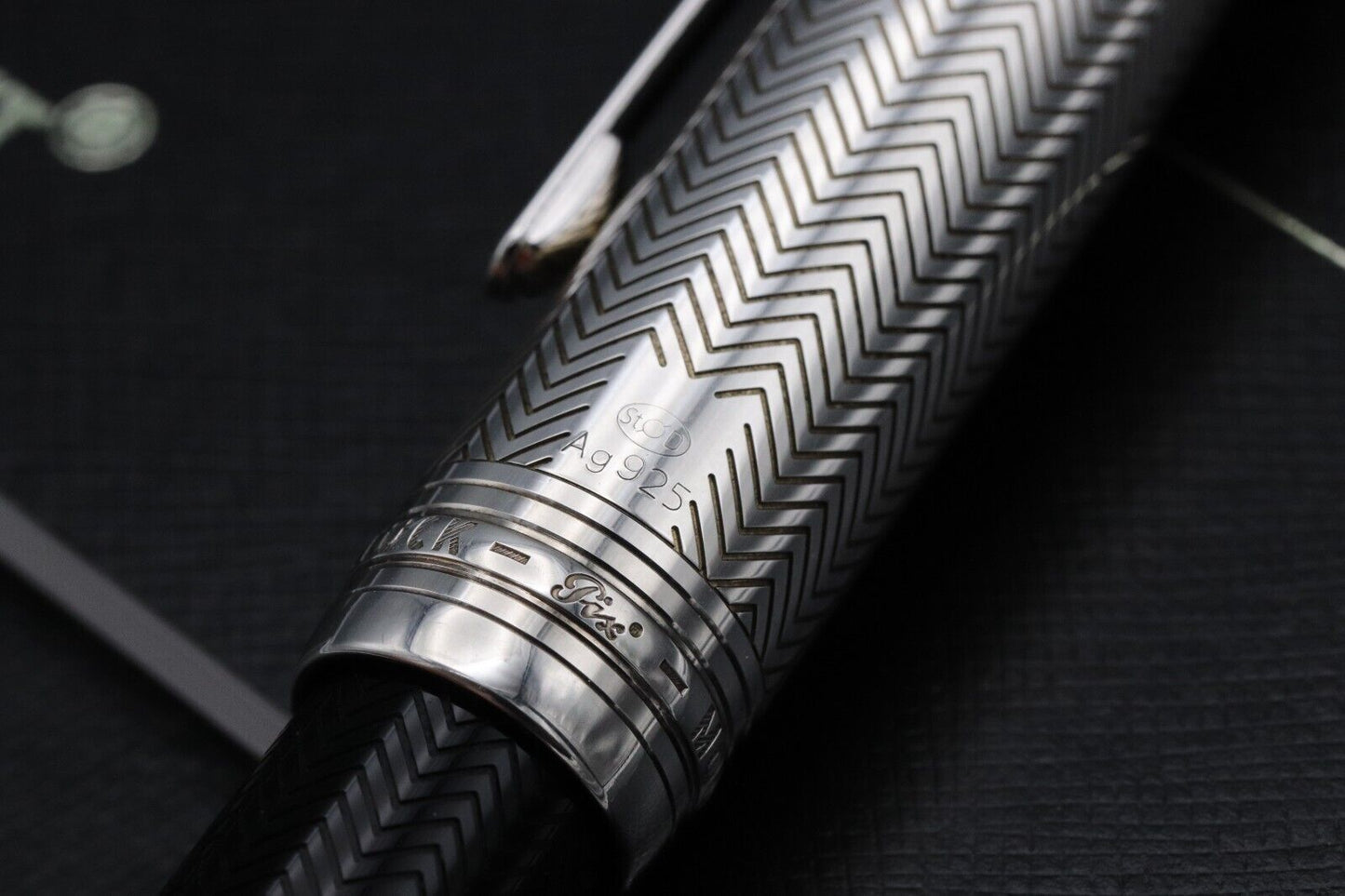 Montblanc Meisterstuck 146 LeGrand Silver Barley Doue Fountain Pen image 4