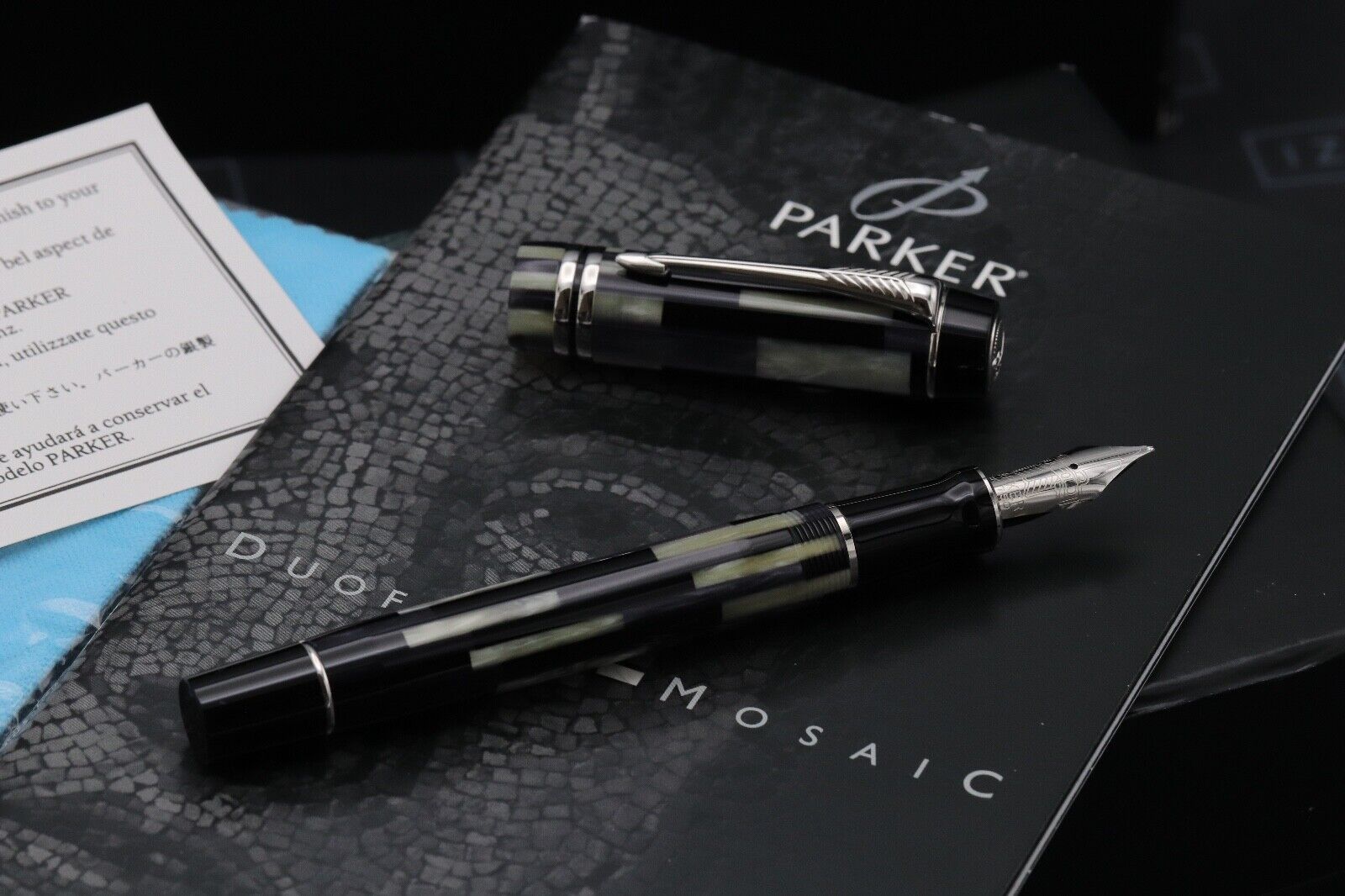 Parker Duofold Centennial Black Mosaic Fountain Pen image 1