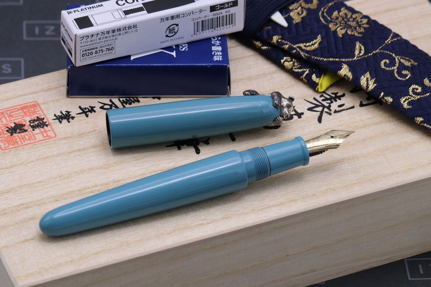 Nakaya Portable Writer Ama-iro Fountain Pen with Panda Stopper - UNUSED SF Nib image 1