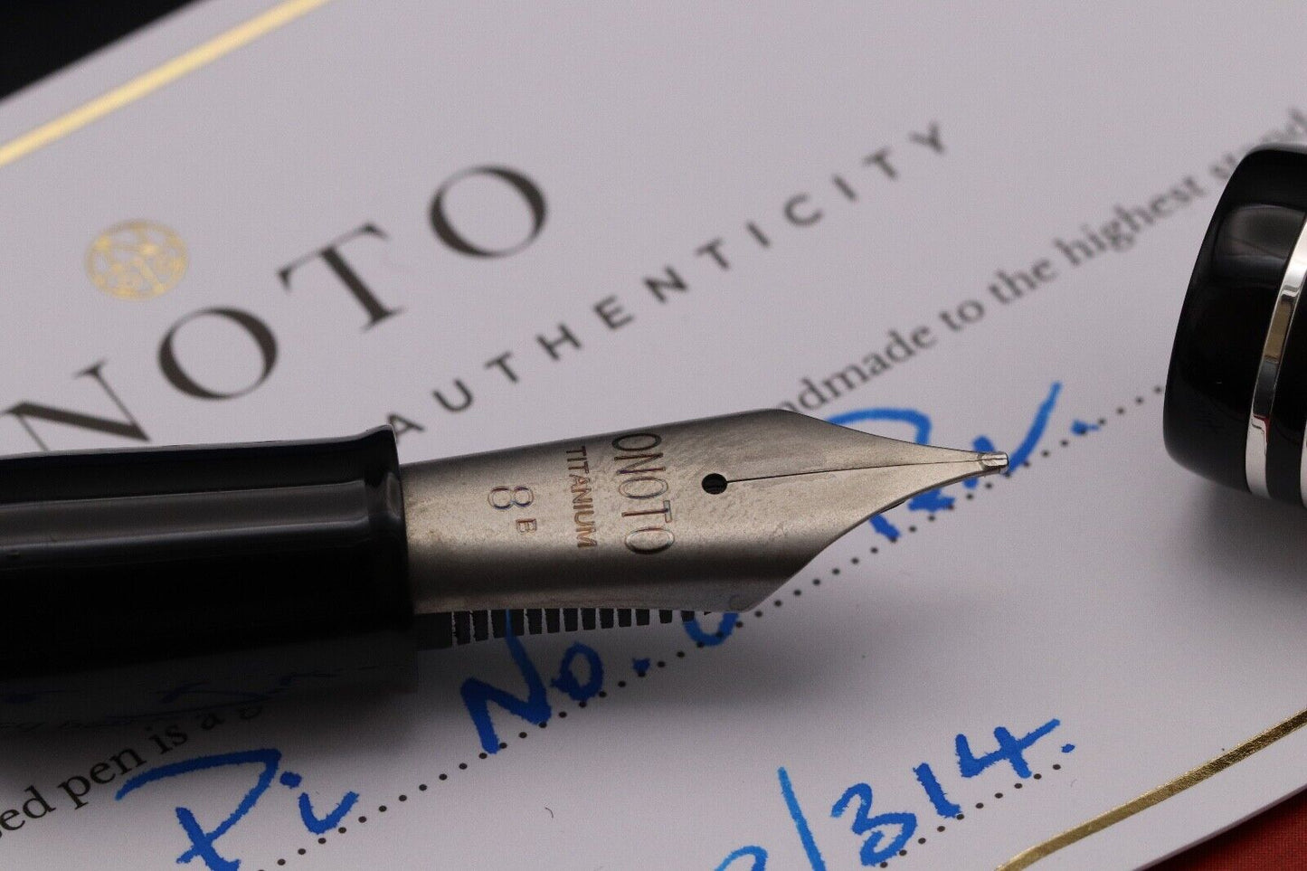 Onoto Magna Pi Fountain Pen - #8 18K and Ti Broad Nibs Included image 3