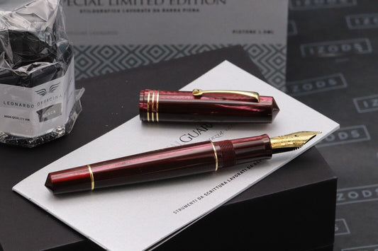 Leonardo MZ Grande Rubino Celluloid Fountain Pen - Medium #8 La Fenice Nib image 1