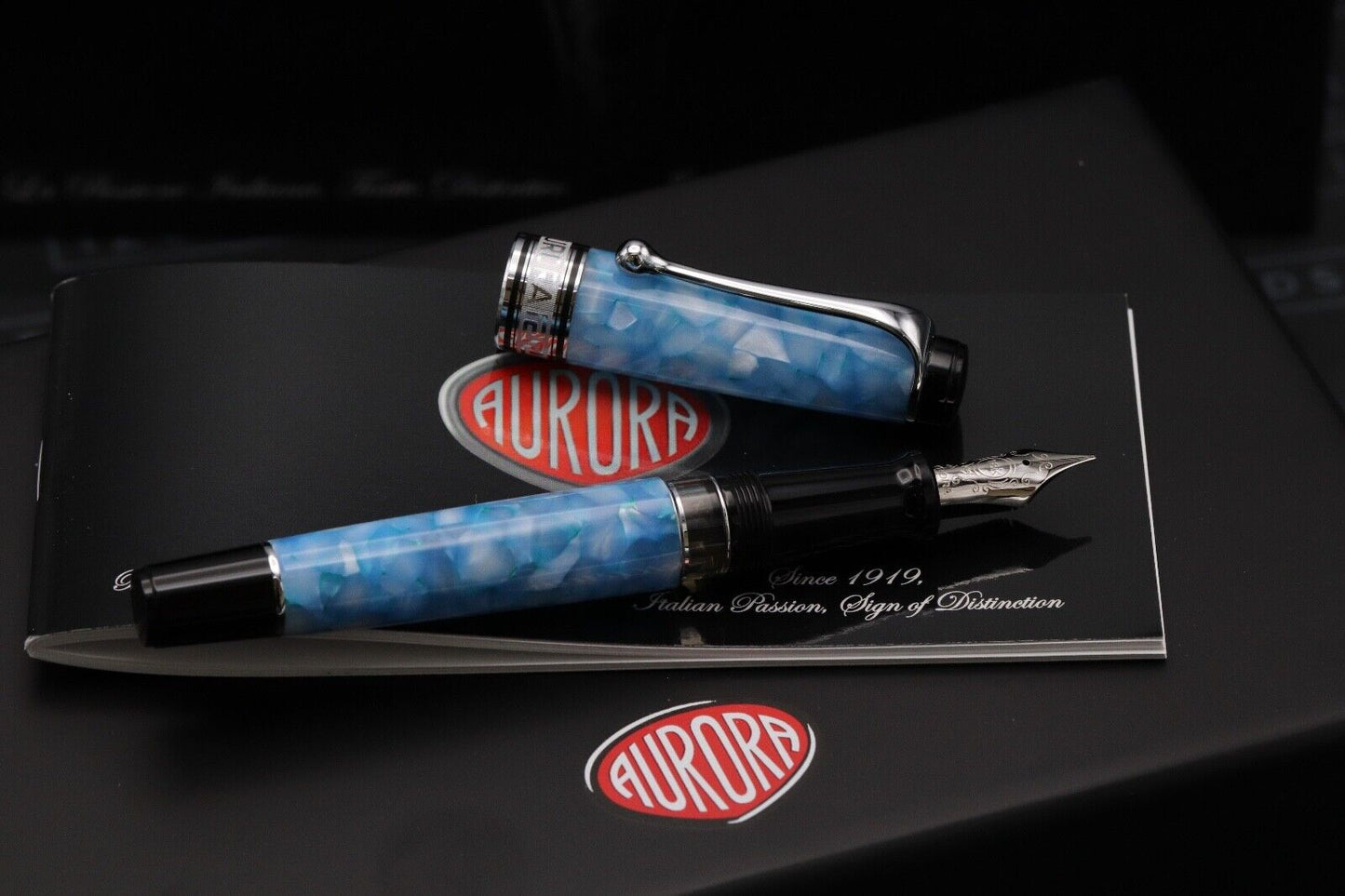 Aurora Optima 365 Celeste Limited Edition Fountain Pen - F Nib image 1