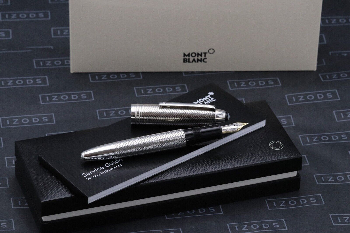 Montblanc Meisterstuck LeGrand Silver Barley Diamond Fountain Pen - UNUSED image 0