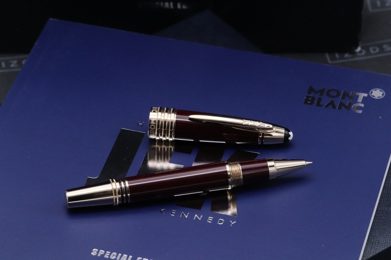 Montblanc Great Characters John F. Kennedy JFK Burgundy Rollerball Pen image 1