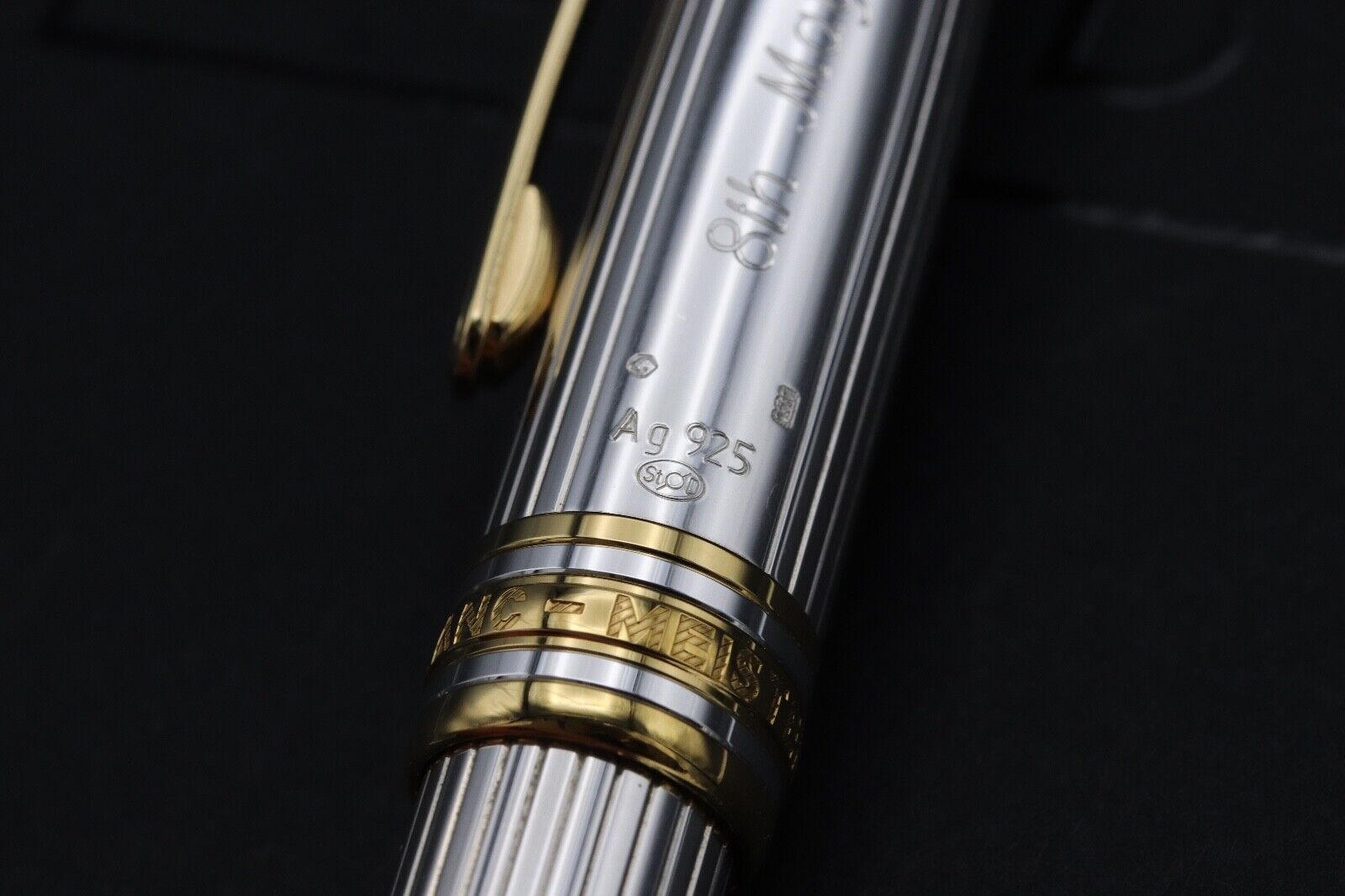 Montblanc Meisterstuck 144 Classique AG925 Solitaire Pinstripe Fountain Pen image 5