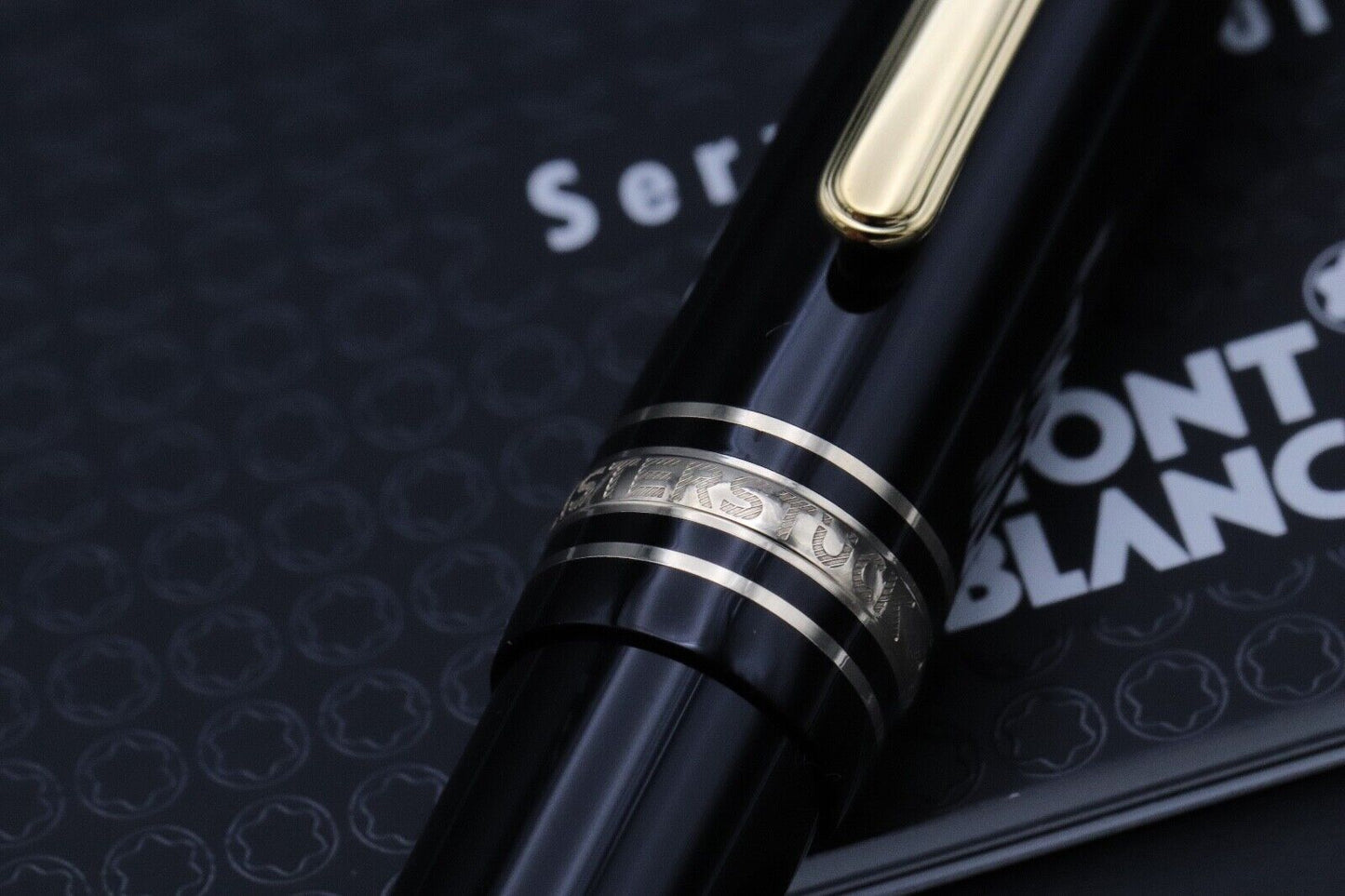 Montblanc Meisterstuck 145 Classique Gold Coated Fountain Pen - NEVER INKED image 4