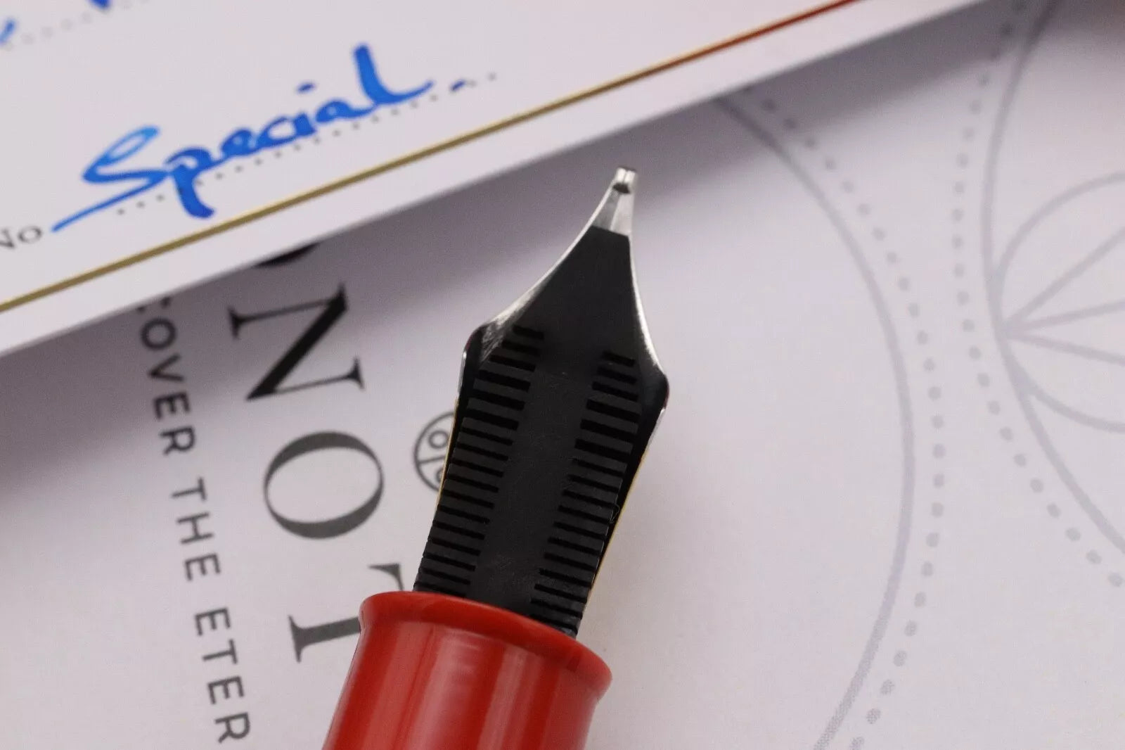 Onoto Magna Classic Rosso Custom 1/1 Fountain Pen - #8 Stub Nib Pablo at FPnibs image 3