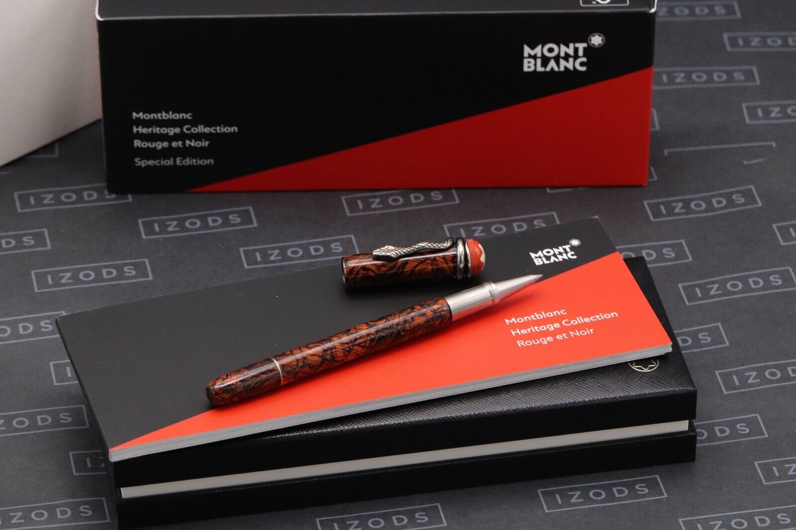 Montblanc Heritage Rouge et Noir Serpent Marble Rollerball / Fineliner Pen image 0