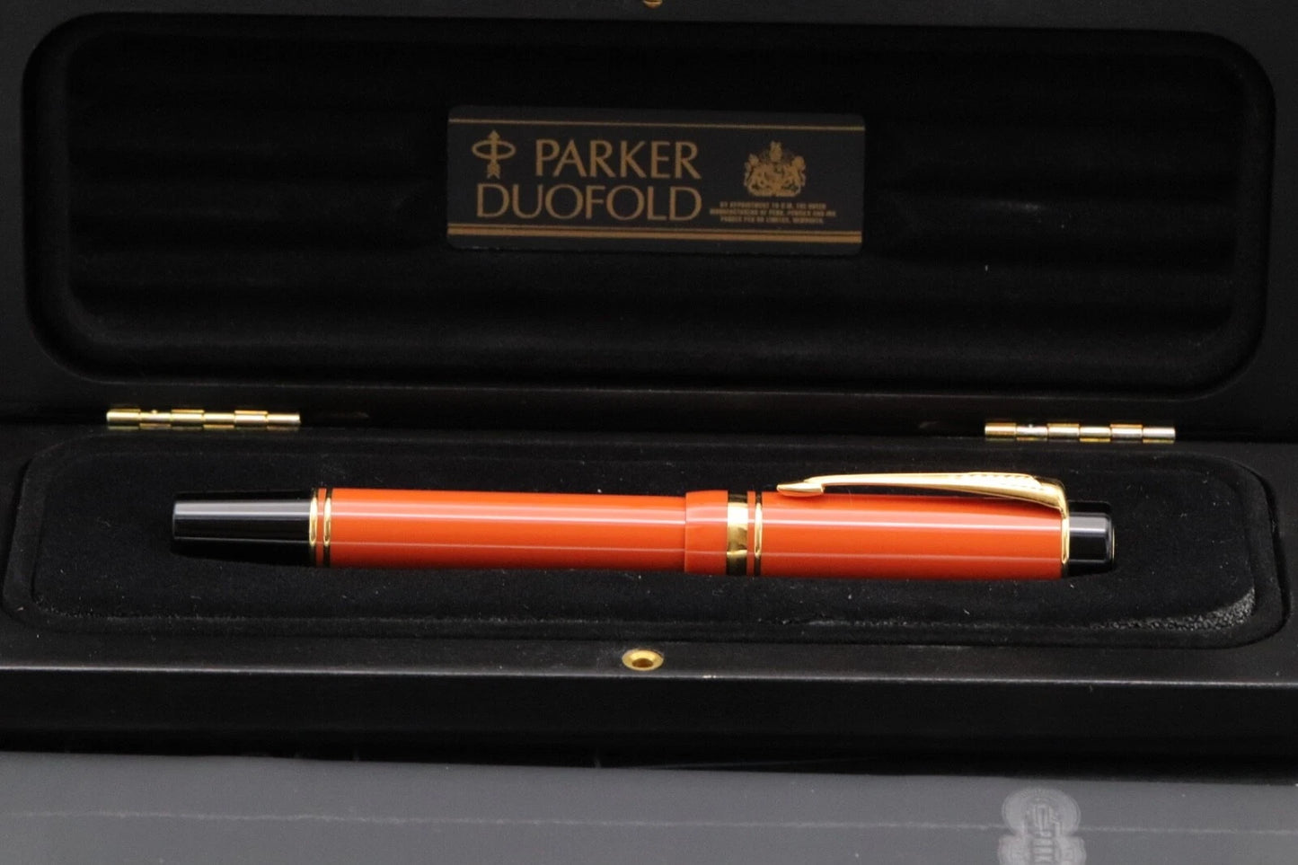 Parker Duofold Centennial Orange Fountain Pen - OBB Nib image 2