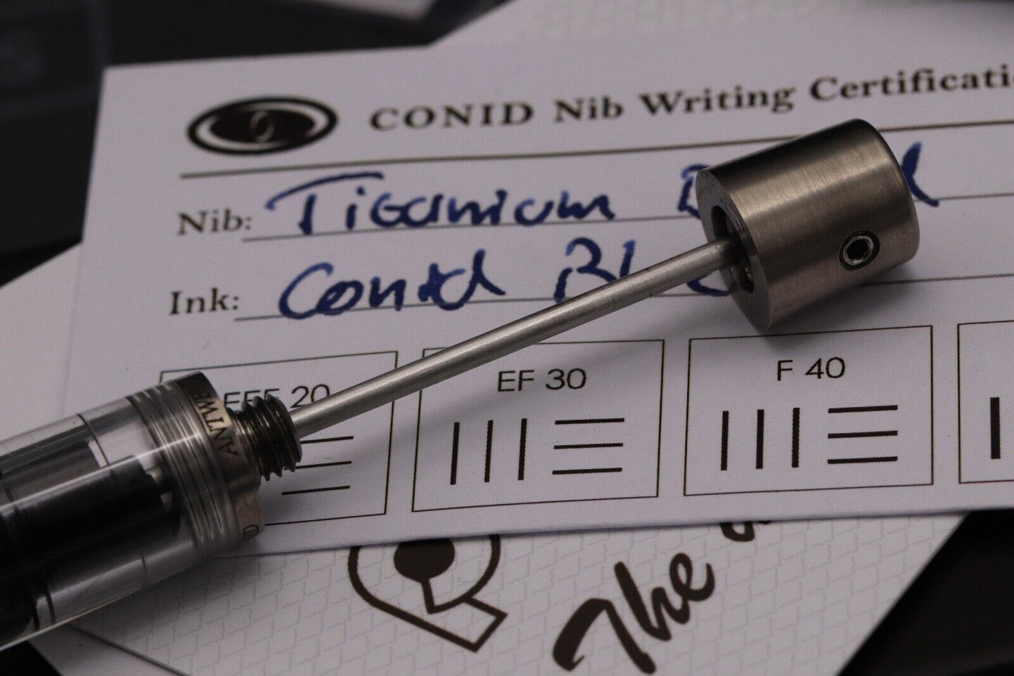 Conid Bulkfiller Minimalistica Demonstrator Fountain Pen - #6 Ti Broad Nib image 3