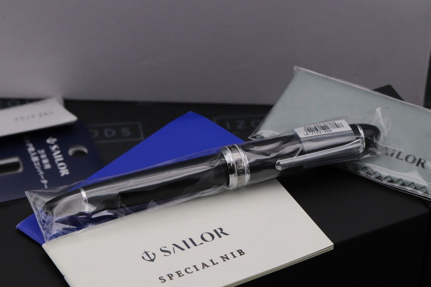 Sailor 1911L Black Rhodium Fountain Pen - MF Naginata Togi Nib - SEALED image 1