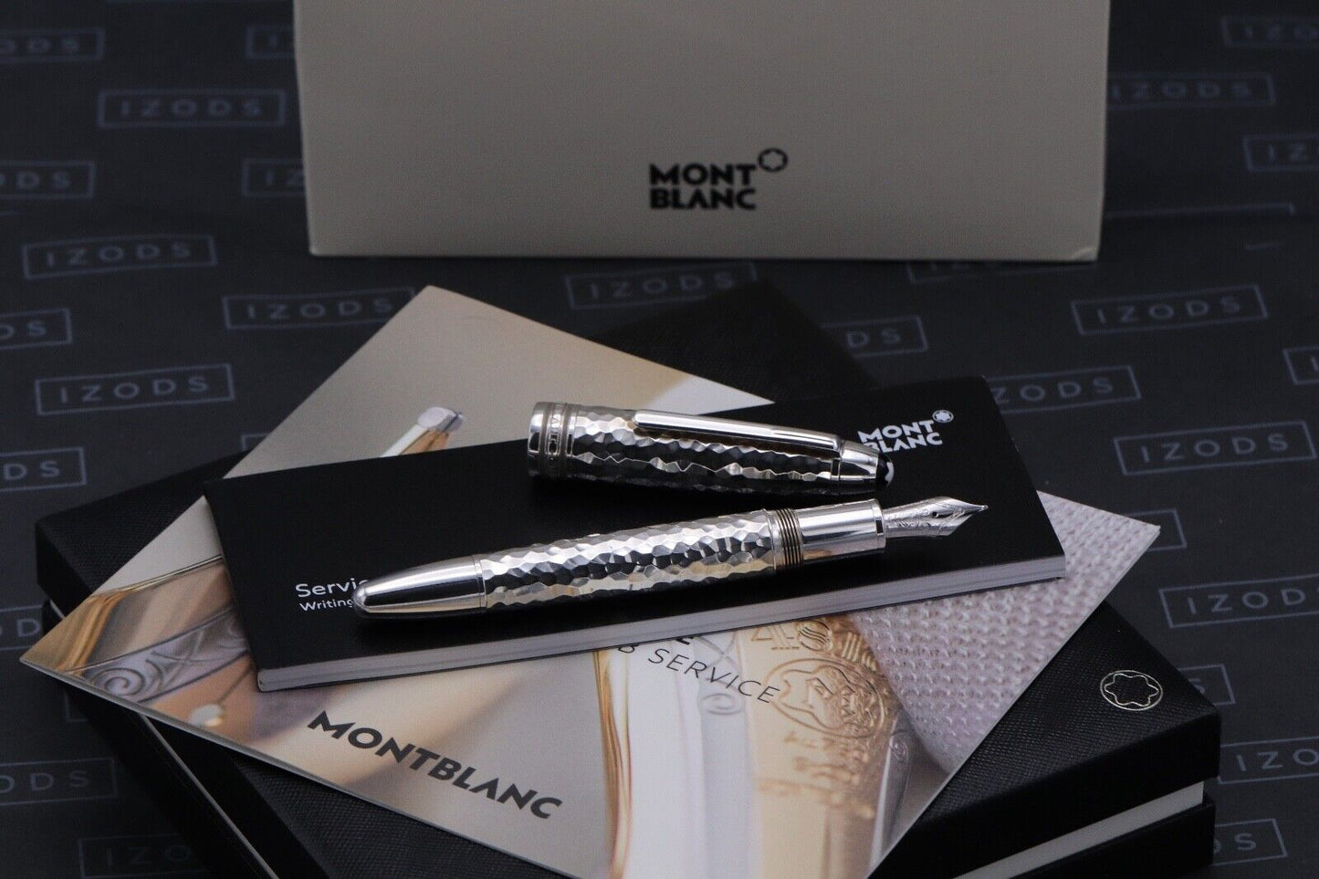 Montblanc Meisterstuck LeGrand Martele Silver Fountain Pen - Fine Nib image 0