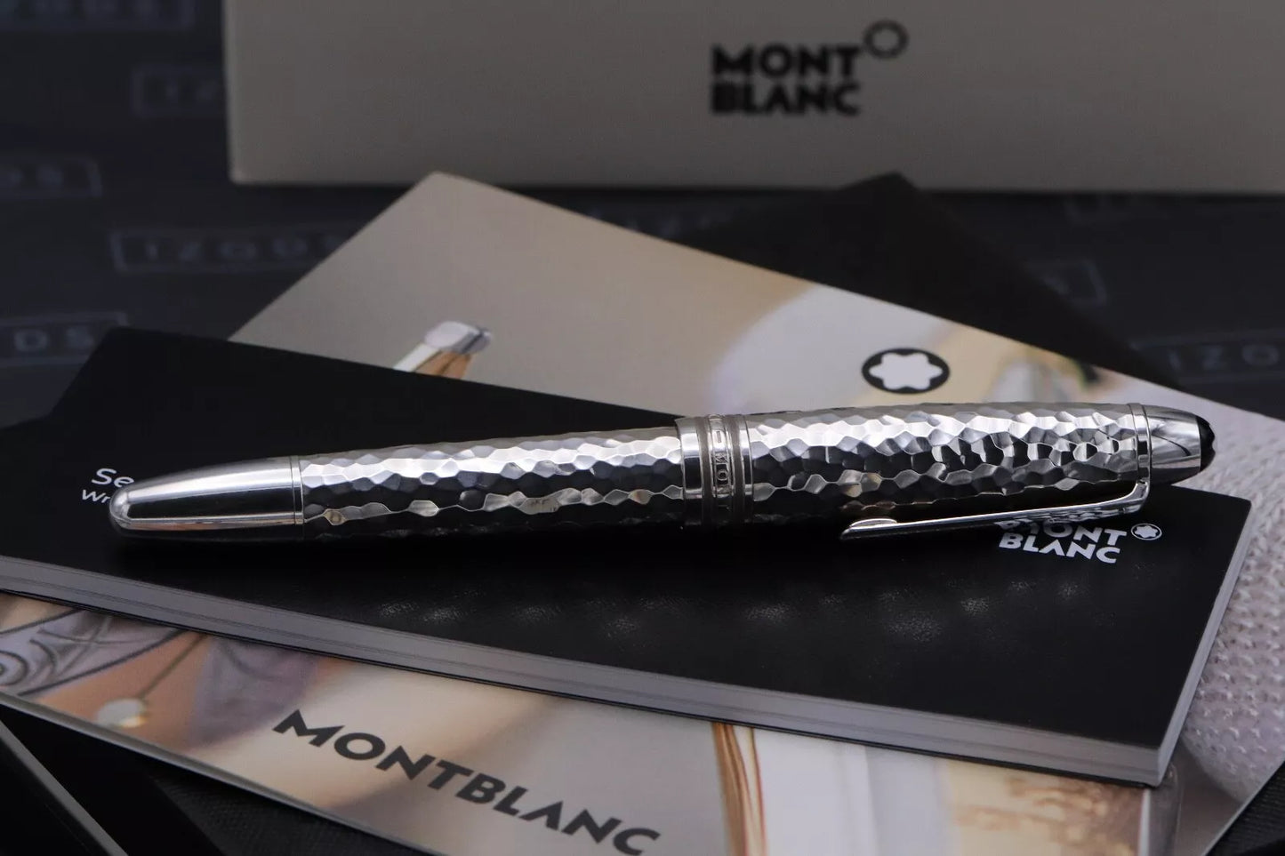 Montblanc Meisterstuck LeGrand Martele Silver Fountain Pen - Fine Nib image 7