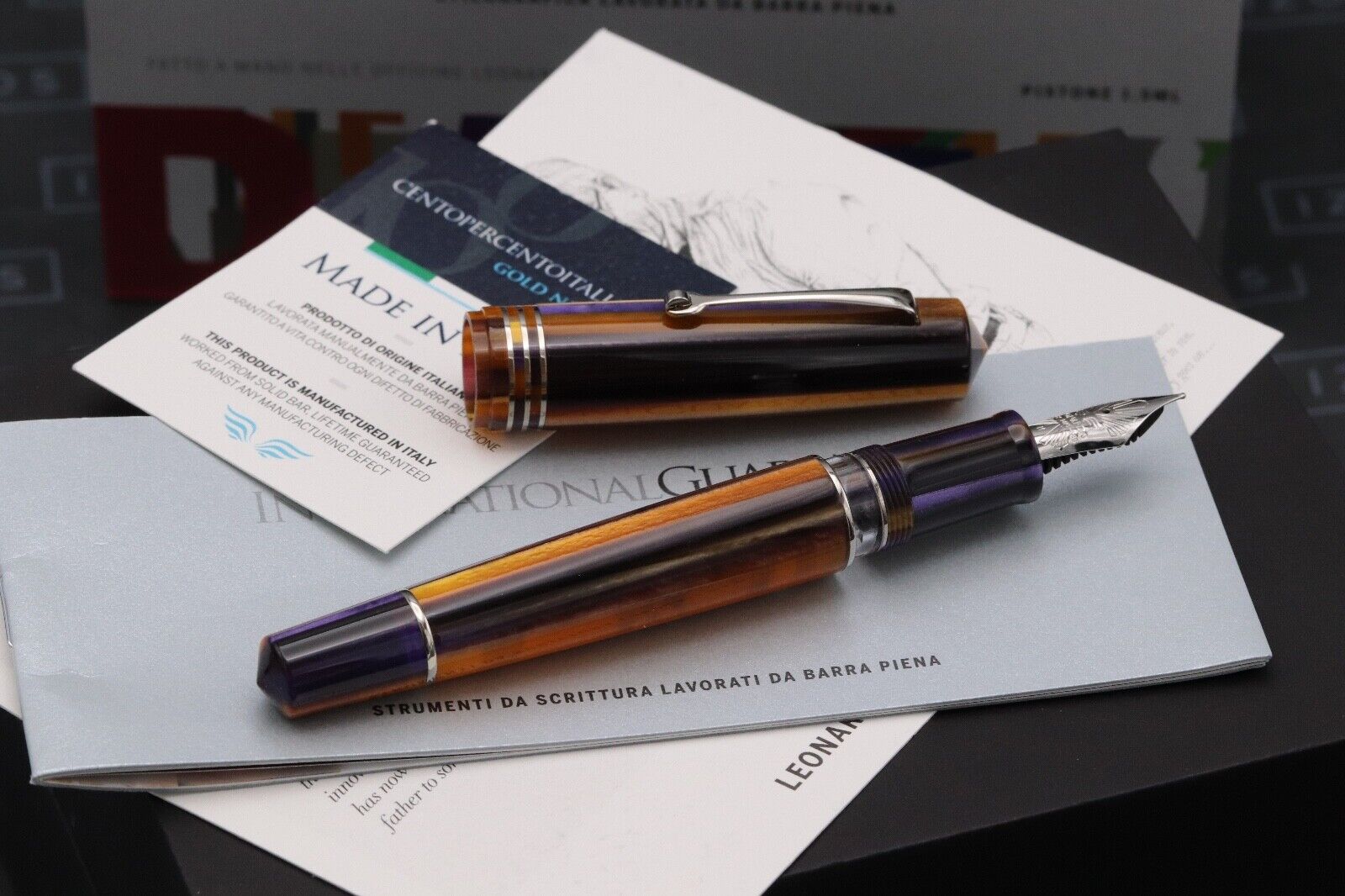 Leonardo MZG 2.0 Sea Anemone Fountain Pen - #6 14k Medium La Fenice Nib image 1