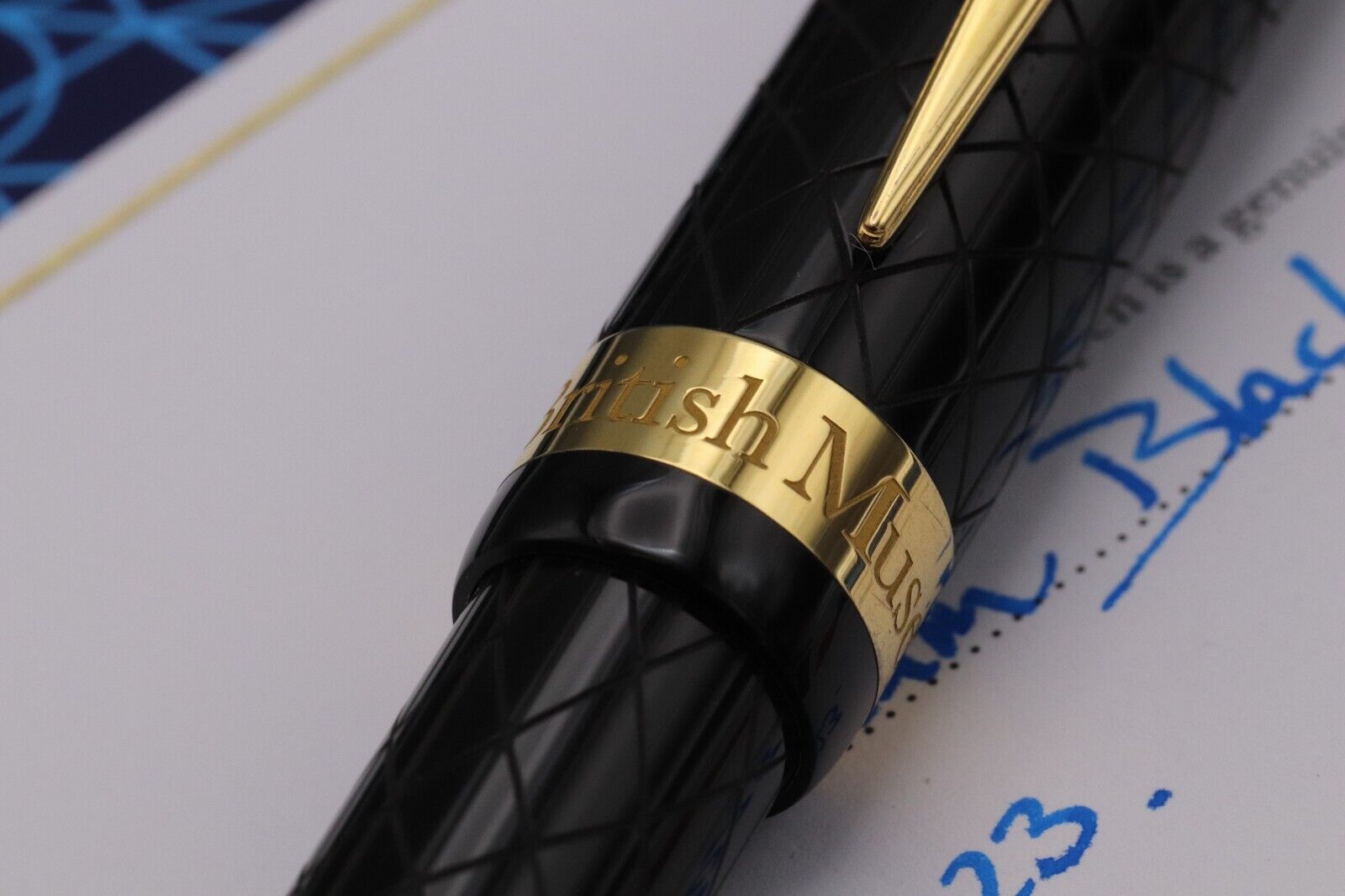 Onoto Magna British Museum Fountain Pen - 18k Fine Nib - DIPPED image 4