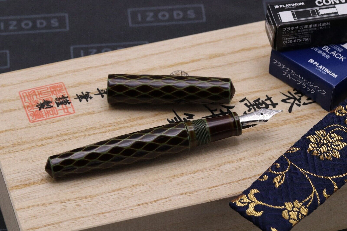 Nakaya Piccolo Tsumugi Amime Heki-Tamenuri Fountain Pen - UNUSED image 1