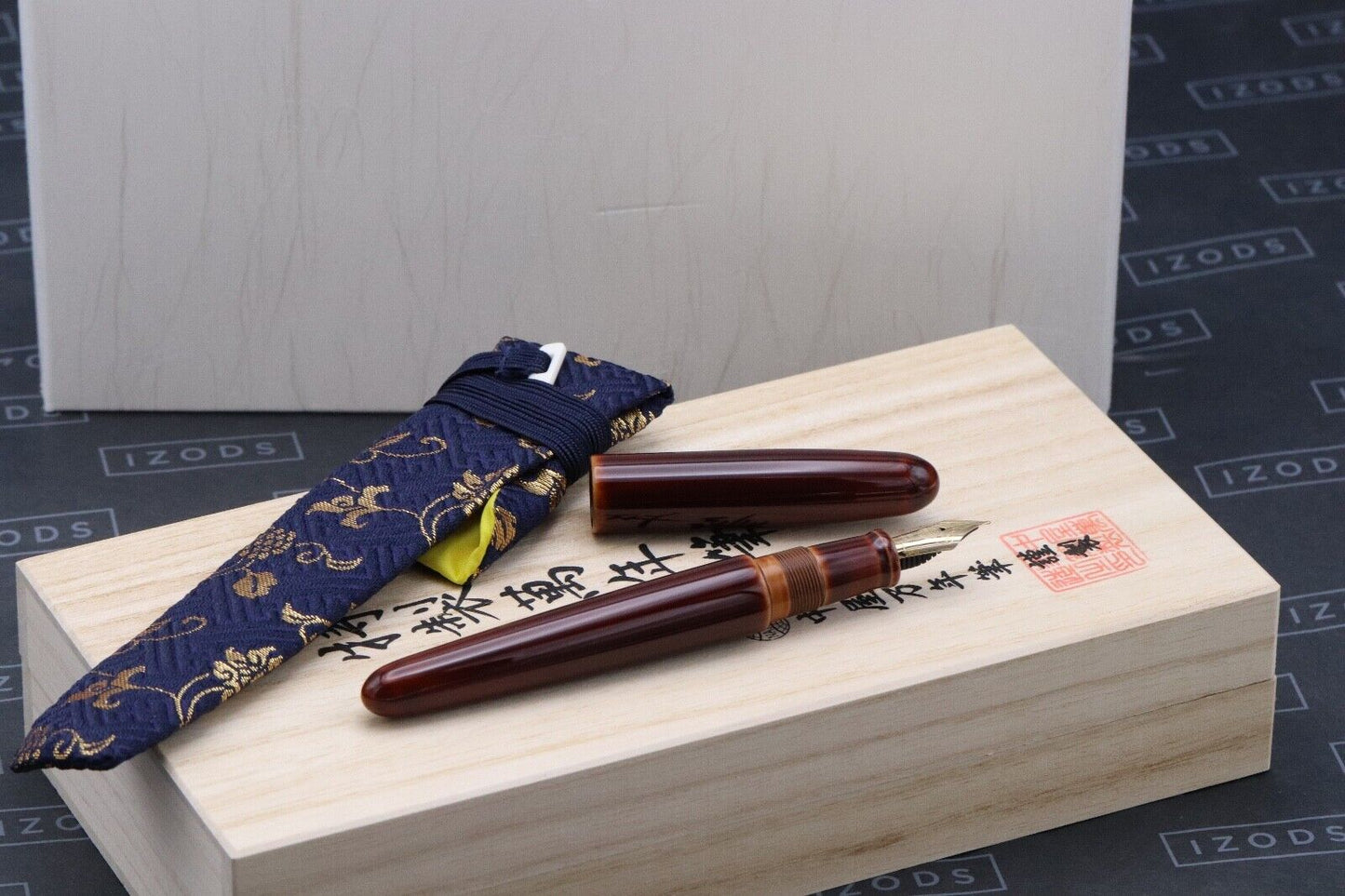 Nakaya Portable Cigar Toki Tamenuri Fountain Pen - Soft Medium Nib image 0