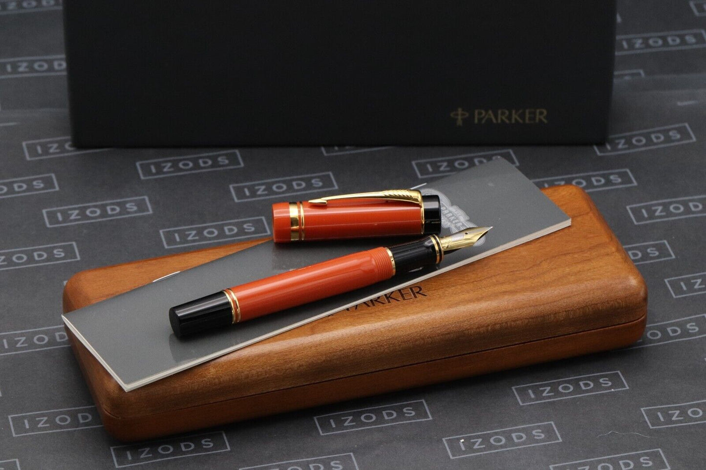 Parker Duofold Centennial Orange Fountain Pen - 1990 - Fine Nib image 0