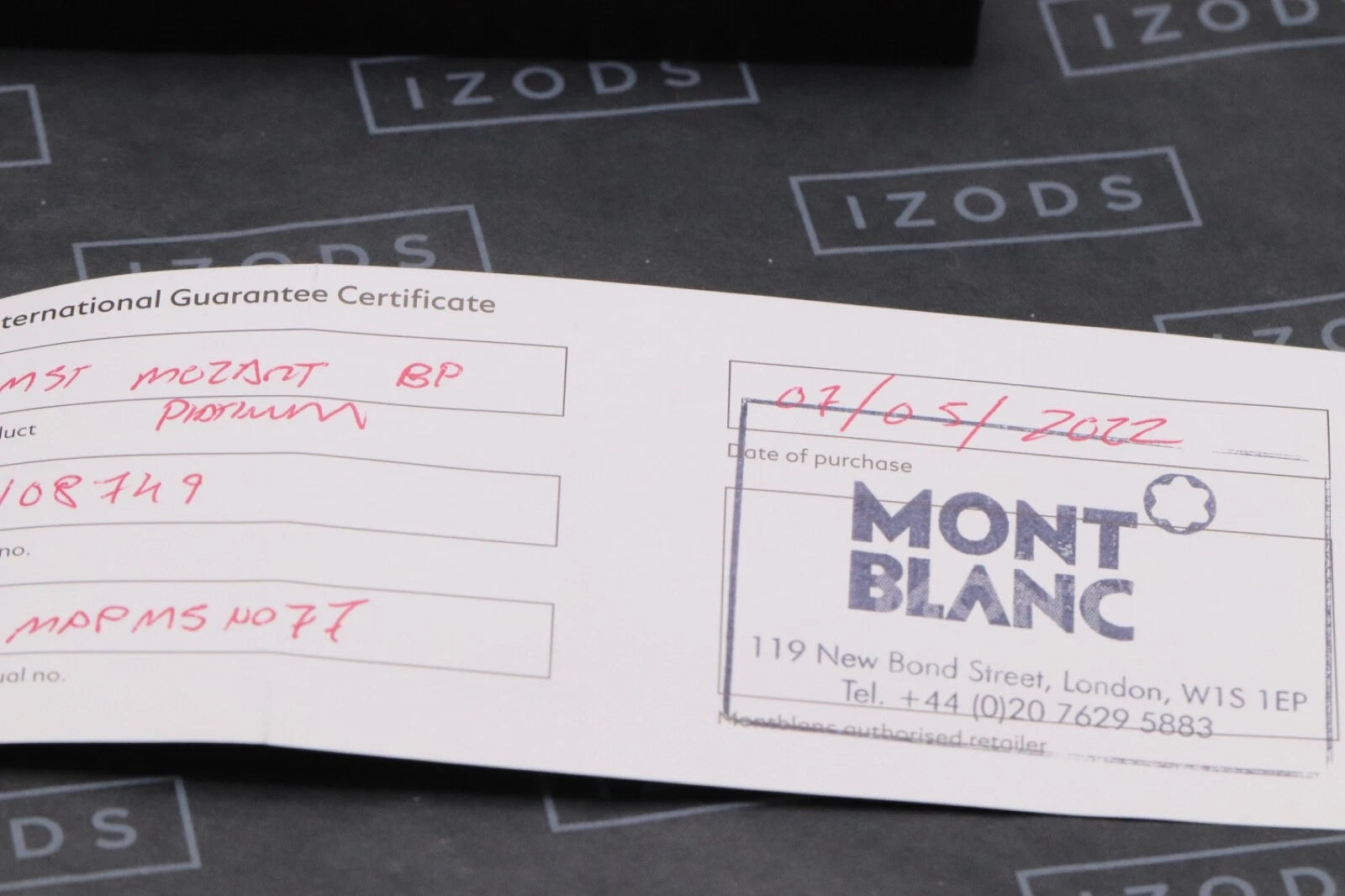Montblanc Meisterstück 116 Mozart Platinum Coated Ballpoint Pen image 1