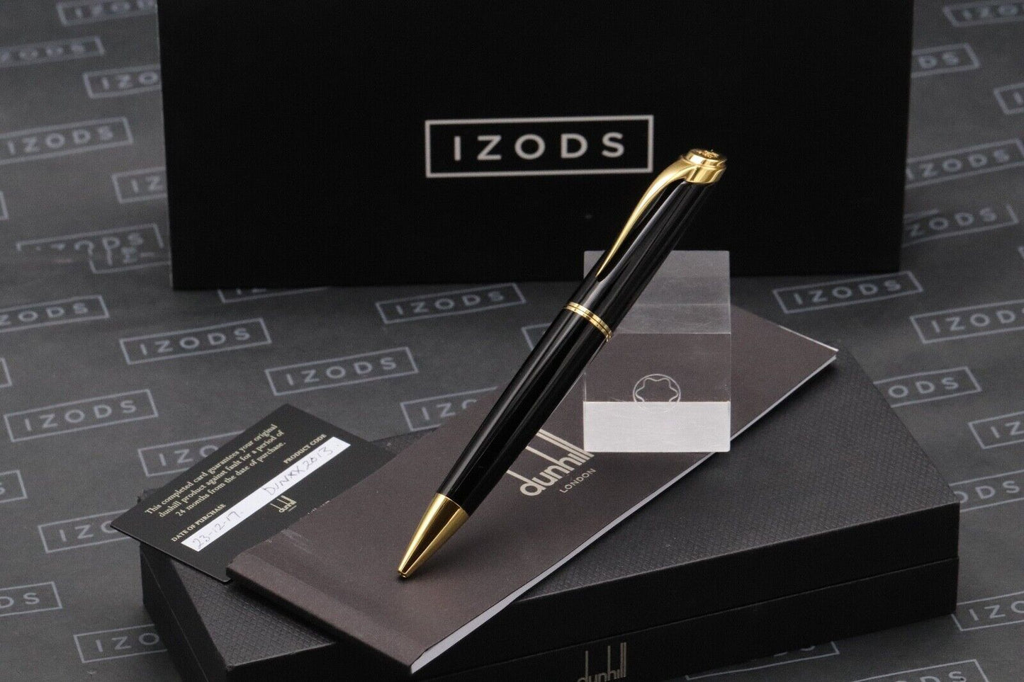 Dunhill Fighter Black Gold Ballpoint Pen image 0