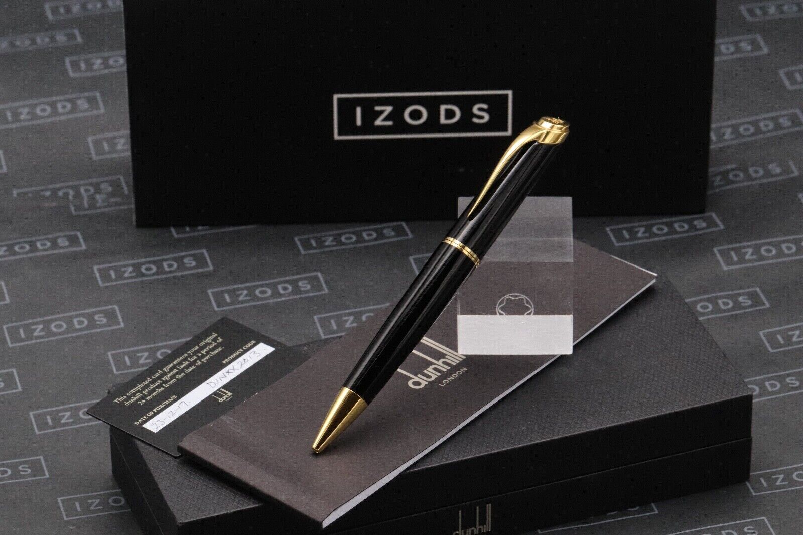 Dunhill Fighter Black Gold Ballpoint Pen image 0