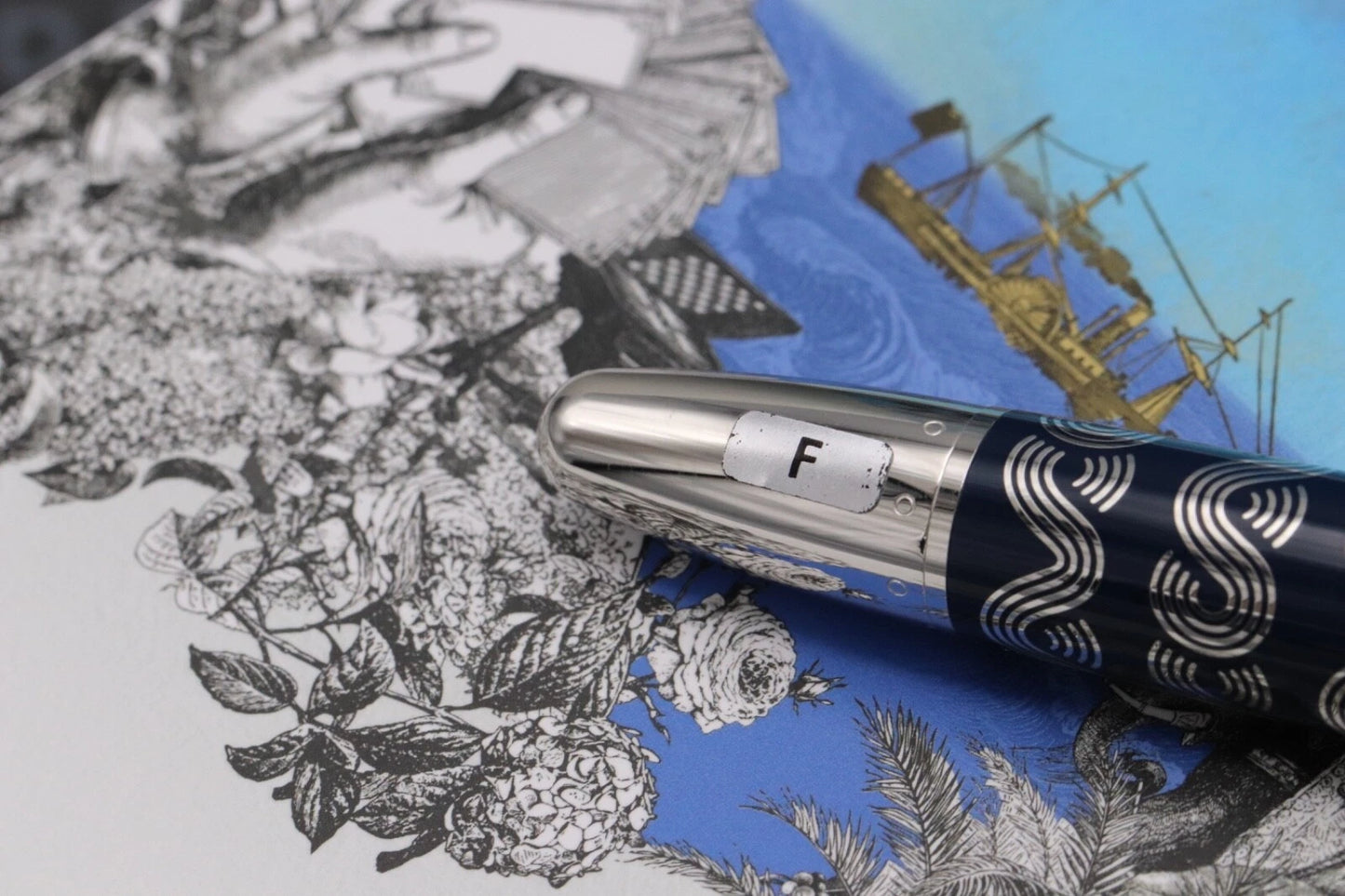 Montblanc LeGrand Around the World in 80 Days Solitaire Fountain Pen -INKED ONCE image 4