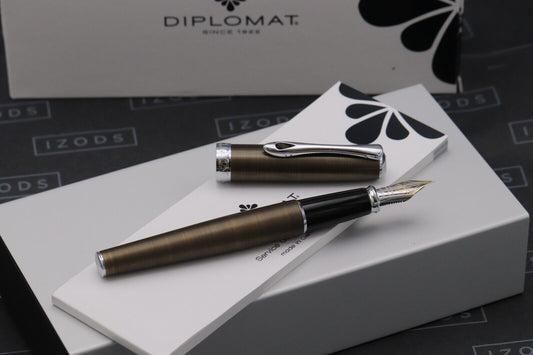 Diplomat Excellence A2 Oxyd Brass Fountain Pen - 14k EF Nib image 1