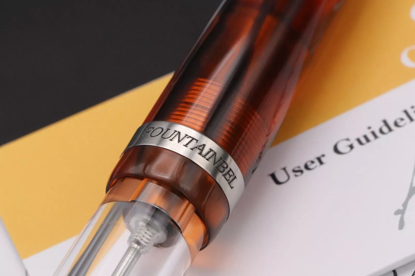 Conid Bulkfiller Kingsize Wild Tiger Titanium Fountain Pen - #8 14k Medium Nib. image 6