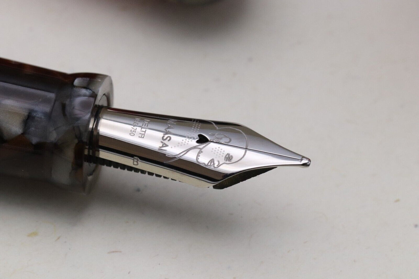 Delta Indigenous People Maasai Silver LE1880 Fountain Pen - UNUSED - Broad Nib image 2