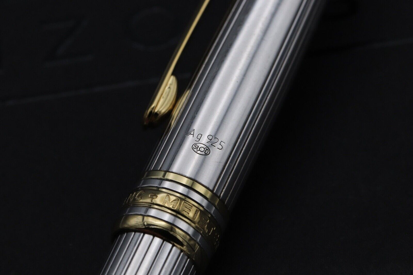 Montblanc Meisterstuck 163 Classique AG925 Pinstripe Rollerball Pen image 5