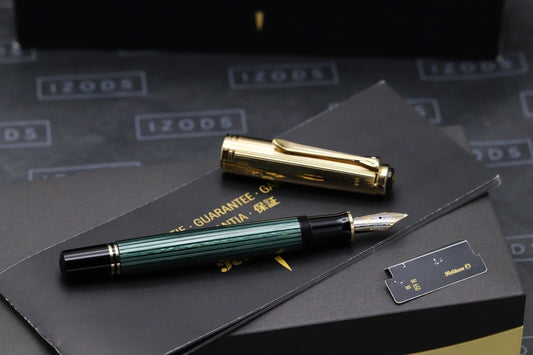 Pelikan Souveran M650 Vermeil Green Black Fountain Pen - OB Nib image 1