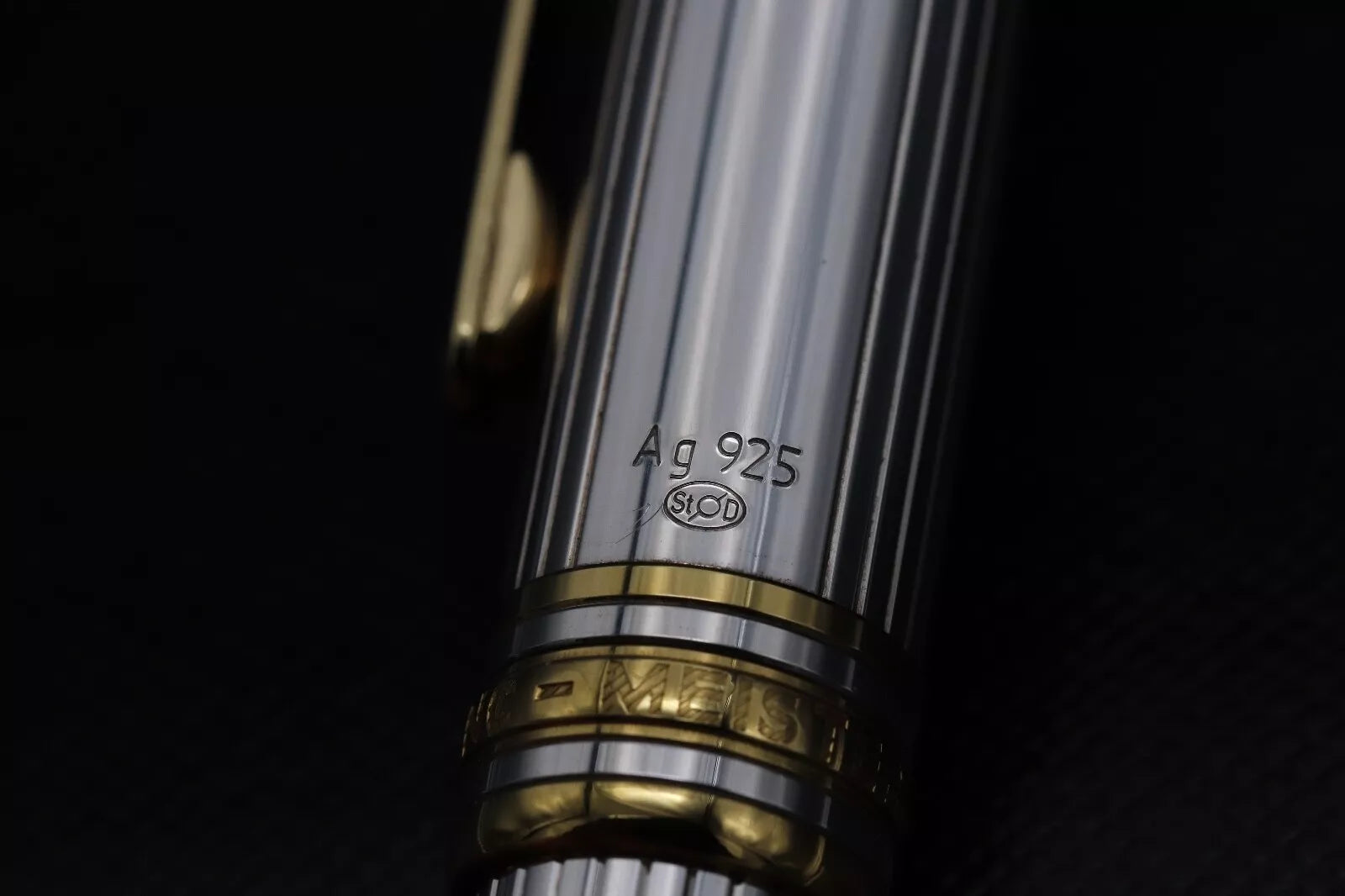 Montblanc Meisterstuck Classique AG925 Pinstripe Fountain Pen - BB Nib image 5
