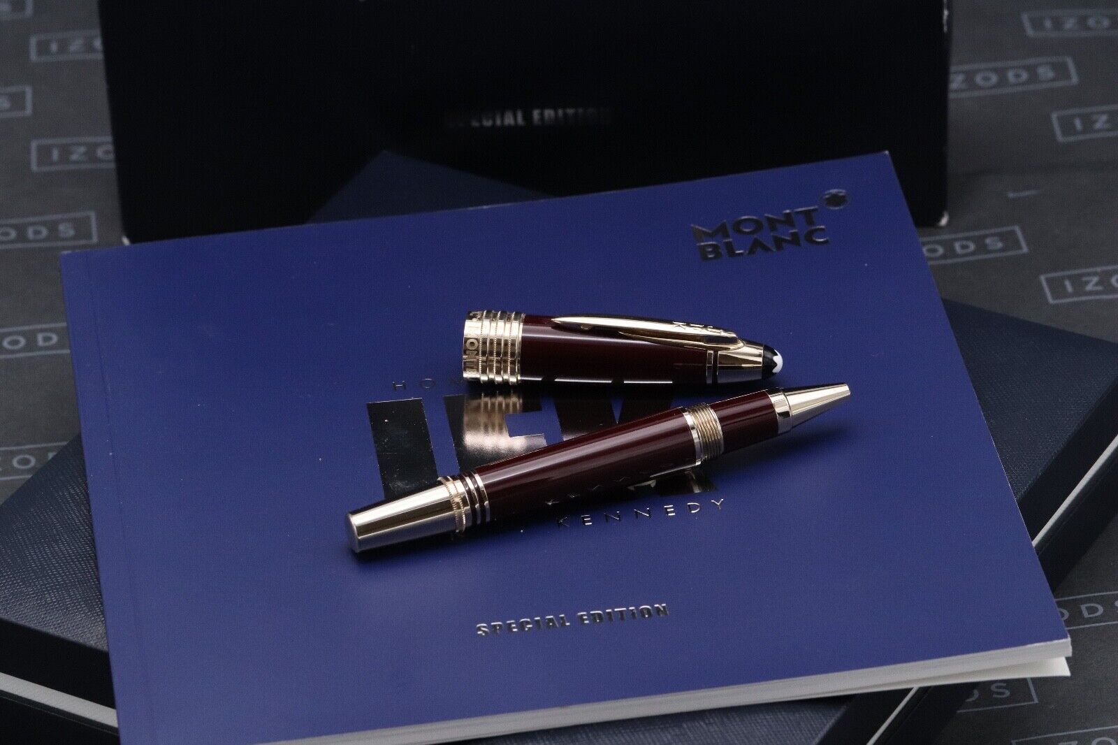Montblanc Great Characters John F. Kennedy JFK Burgundy Rollerball Pen image 0